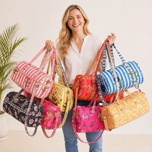 Bolsas de Viaje Acolchadas de Algodón al por Mayor, Estampados Surtidos, Multifuncionales, Gran Capacidad, Logotipo Personalizado OEM - Product Image 2