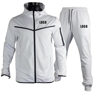 ชุดวอร์มฟลีซสองชิ้นสำหรับฤดูหนาว ระบายอากาศได้ดี น้ำหนักเบา สำหรับทุกเพศ ผ้าฟลีซเทคโนโลยี ปลายแขนเสื้อแบบริบ พร้อมลายพิมพ์ - Product Image 6