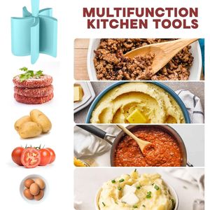 Tritacarne Premium Antiaderente Resistente al Calore, Schiacciapatate per Hamburger, Utensile Migliorato per Carne Macinata e Pollo - Product Image 6