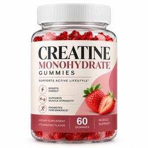 Gummies de créatine monohydrate personnalisées OEM ODM sous marque privée 5g 60 unités saveur fraise – Complément nutritionnel sportif - Product Image 1