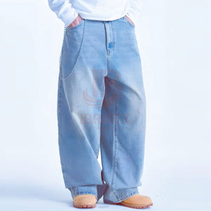 New Style Outdoor Use Oversize <b>Jeans</b> Pant Washed Best Quality Solid Color <b>Jeans</b> Pants For <b>Men</b> In Cheap Price - Product Image 3
