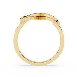 Anillos de oro macizo de 10k, 14k y 18k para mujer con diseño de corazón y diamantes de corte redondo, ideales para regalo, compromiso, aniversario y boda. - Product Image 4