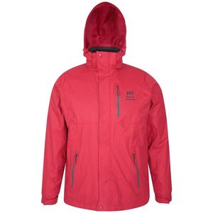 Chaqueta de lluvia con capucha cortavientos resistente al agua para hombre con cuello levantado y diseño de cremallera - Product Image 1