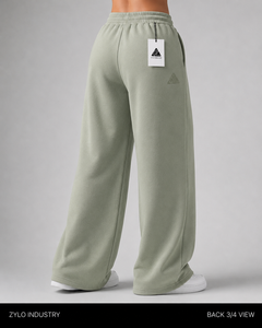 New Polyester/Cotton Women's Sweatpants Custom Screen Printed Logo Heavyweight Solid Color Custom Winter <b>Lace</b> Cheap Price - Product Image 5