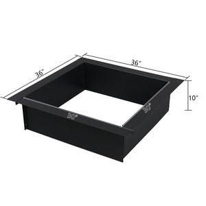 Anello Portatile in Acciaio per Braciere da 36 x 36 Pollici per Interni/Esterni, per Decorazione del Patio e Cottura all'Aperto con Legna da Ardere - Product Image 2