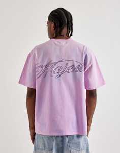 300 GSM Heavyweight Cotton <b>T</b>-<b>Shirts</b>-Vintage Washed Crew Neck Regular Sleeve with Solid Woven Design - Product Image 4