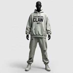 Ensemble de survêtements unisexe coupe ample, coupe-vent et respirant, avec logo personnalisé, pour le sport, vierge, de haute qualité - Product Image 4