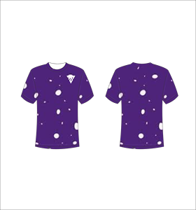 T-shirt personnalisé pour homme en gros, motif étoile violette, tee-shirt graphique de haute qualité, sublimation, streetwear galaxie, t-shirts pour hommes en vrac - Product Image 1