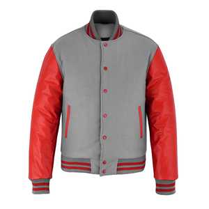 Vestes universitaires en laine rouge, style personnalisé, veste d'hiver en cuir/laine, vestes universitaires en vente en ligne à prix avantageux - Product Image 1