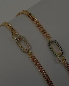 AMBER JEWELS Collier unisexe plaqué or 18 carats avec pendentif diamant vert transparent certifié IGI, taille brillant, style hip-hop, pour tous les jours - Product Image 3
