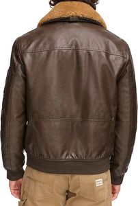 Chaquetas de cuero para hombre con capucha, logotipo personalizado disponible, estilo bomber de cuero cálido para montar al aire libre, chaqueta para hombre - Product Image 2