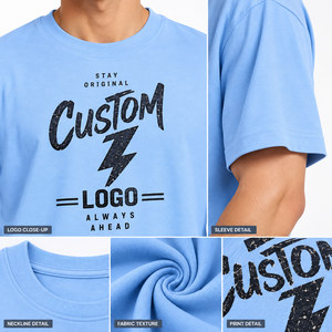 Camiseta de algodón negra para hombre, manga corta, cuello redondo, corte regular, estilo casual, tejido de punto, venta al por mayor, lisa - Product Image 5