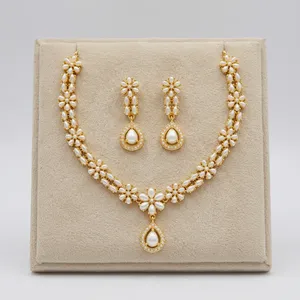 Wholesale Geometric Pearl Necklace <b>for</b> <b>Women</b> Luxury Statement Pearl <b>Choker</b> Bridal Indian Wedding Fashion Jewelry - Product Image 6
