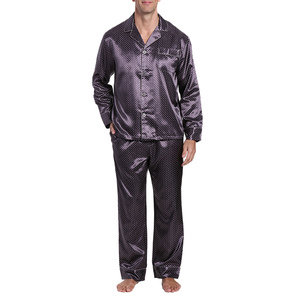 Conjunto de Pijama de Seda para Hombre de Alta Calidad, Manga Larga, Color Sólido, Suave, 100% Seda, Transpirable, Ropa de Dormir para Invierno - Product Image 2