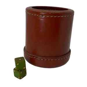 Composants de jeu de société de luxe uniques, logo personnalisable, gobelet à dés en cuir PU doux et moelleux à l'intérieur, pour jeu familial amusant - Product Image 1