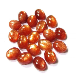 Cabochon ovale plat en pierre de soleil naturelle 8mm 10mm, semi-précieuse, faite à la main, pour bijoux de luxe, vente en gros auprès du fournisseur - Product Image 1
