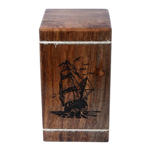 Boîte d'urne en bois créative de luxe haut de gamme pour urnes en bois de manguier rectangulaires de columbarium avec couvercle coulissant urnes en gros à bas prix - Product Image 2