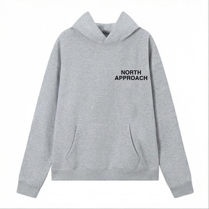 Sweat-shirt à capuche North Approach gris en coton French Terry unisexe décontracté avec poches coupe classique pour l'automne - Product Image 1