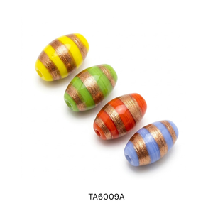 Cuentas de Vidrio Ovaladas Marrones de Primera Calidad de 30x15 mm, Cuentas de Cristal Sueltas Hechas a Mano para la Elaboración de Joyas y Decoración de Mesa, 12 Paquetes - Product Image 1