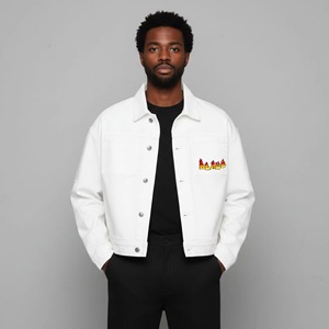Chaqueta con Capucha de Mezclilla Marrón para Hombre, con Bolsillos, Corte Regular, Estilo Casual, para Otoño, Diseño con Costuras Resistentes al Viento - Product Image 6