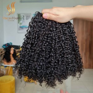 Wholesale Perruque Pixie Curls Double Drawn Pixie Curls Human Hair Raw Vietnamese Hair Best Quality - Product Image 3