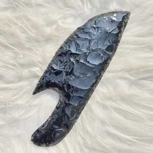Pierre de cristal d'obsidienne noire naturelle faite à la main, pour rituels de guérison, affichage, décoration d'autel spirituel, cadeau, boule - Product Image 6
