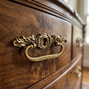 Beads Art CK 558 Rustic <b>Ceramic</b> Flat Industrial Design Eco-Friendly Drawer Handle Distressed Green Finish for Dresser Furniture - Product Image 1