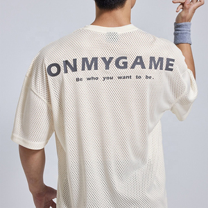 T-shirt en maille respirant à séchage rapide pour homme, personnalisé, imprimé, pour le sport, l'entraînement et la gym - Product Image 3