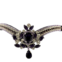 Superbe fronture de cheval en cristal de luxe avec strass étincelants - Taille Cob et Pleine - Accessoire d'équestre indien pour bride et harnais