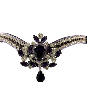 Diadema de Cristal Súper Lujosa para Caballo con Pedrería Brillante -Tamaño Cob- Accesorio de Brida Ecuestre de la India, Arreos para Caballo - Product Image 2
