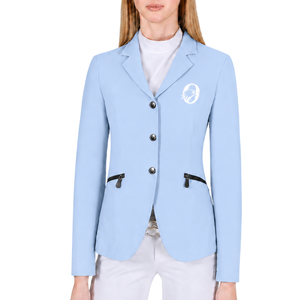 Light Blue Equestrian <b>Jacket</b> for <b>Women</b> Tailored Riding Blazer Elegant Horse Riding Competition Coat Custom OEM Wholesale Apparel - Product Image 1