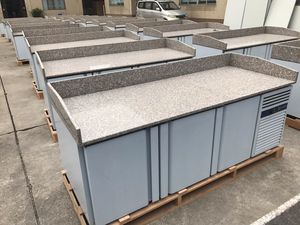 <span class=keywords><strong>Mesa</strong></span> de Preparación de Pizza y Barra de Sándwiches de Acero Inoxidable Comercial con Enfriamiento Directo y Refrigerador Abierto con Enfriamiento por Aire - Product Image 3