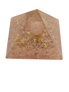 Pirámide Nubiana de Resina Orgone con Diseño de Flor de Cristal de Cuarzo Rosa, Pirámide Pulida al por Mayor, Compre en Amayra Crystals Exports - Product Image 4