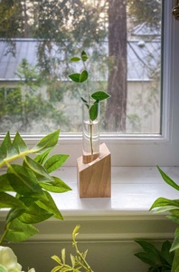 Vase mural en bois et bambou de luxe moderne fait à la main pour la décoration de la maison et du salon par Handmade Collection - Product Image 6