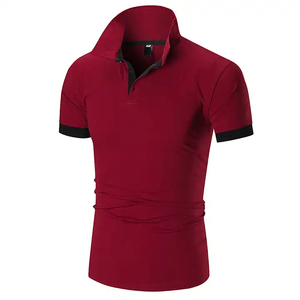 <b>White</b> Short Sleeve <b>Polo</b> T Shirt Men Solid Color Contrast Trim Custom Logo Uniform Tee Casual Golf Wear - Product Image 5