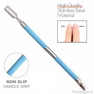 Professional High Quality Lightweight Double-Use Reusable Square Cuticle <b>Nail</b> Pusher Stainless Steel Manicure Care <b>Tool</b> - Product Image 4