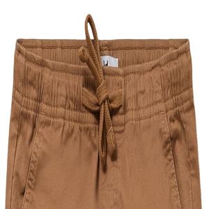 Pantalon chino marron pour garçons, coupe droite, style vintage, taille élastique réglable, en coton extensible, décontracté, coupe confortable - Product Image 3