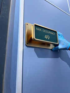 Custom Brass <b>Door</b> Sign Personalized Name Plate Luxury Address Plaque Modern House <b>Number</b> Sign Custom Office <b>Door</b> Plaque Elegant - Product Image 4