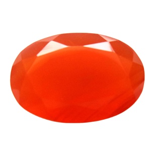 Piedra Preciosa de Cornalina Natural de Color Naranja, Corte Facetado Ovalado, Calidad 3A, Precio al por Mayor, para Fabricación de Joyería, Directamente del Proveedor - Product Image 1