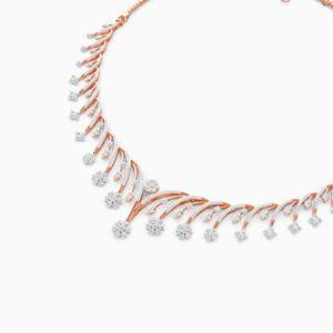 Collier pendentif en or jaune plaqué diamant, taille brillant rond, design minimaliste, unisexe, pour fiançailles et usage quotidien - Product Image 3