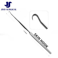 Gillies Skin Hook 7 pouces, grand modèle, diamètre 4 mm, pointe ronde aiguisée, acier inoxydable, retractor cutané chirurgical, certifié CE ISO
