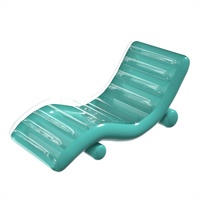 Chaise longue gonflable de plage en PVC personnalisée, matelas d'eau pour enfants avec impression de logo couleur personnalisée et design en maille