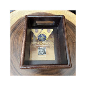 Caja de Almacenamiento de Madera VietChoice, Cuadrada, con Asas, Acabado Lacado, Diseño Clásico, 1 Nivel - Product Image 2
