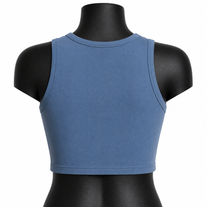 Women Solid Color Crew Neck Sleeveless <b>Tank</b> <b>Top</b> Casual Breathable Knitted Spandex Polyester Crop <b>Top</b> - Product Image 5