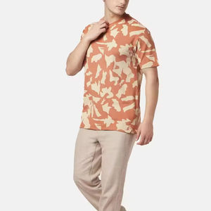 Chemise homme en sublimation, logo personnalisé, manches courtes, coton polyester, couleur unie, grande taille, tendance mode quotidienne. - Product Image 3