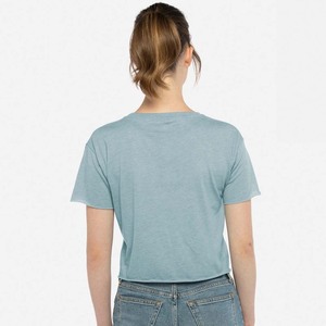 Women's Cotton Crop <b>T</b> <b>Shirt</b> Breathable Quick Dry Short Sleeve Casual Tee Crew Neck Summer Gym Top - Product Image 5