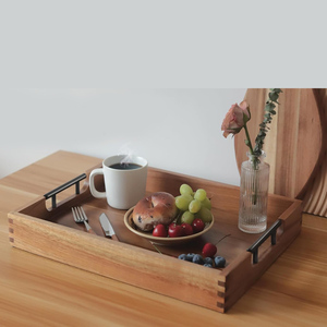 Bandeja de Servir de Madera de Mango de Lujo, Plato Decorativo Rústico de Madera para Cocina y Comedor - Product Image 4