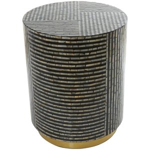 Unique Arabic style Round Mother of Pearl Inlay Side table And Gold Base Contemporary Design For Living Room Decorative - Product Image 1