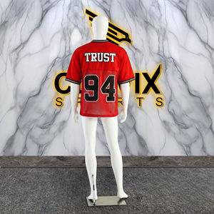 Camiseta deportiva de malla para hombre de primera calidad y bajo precio, hecha con tela de poliéster ligera y transpirable. - Product Image 3