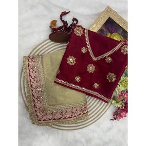 Collection de saris de style Bollywood, tissu en mousseline chic - Product Image 5